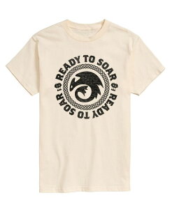 �G�A�E�F�[�u�X �����Y �g�b�v�X T�V���c AIRWAVES Men's How to Train Your Dragon Ready to Soar Short Sleeve T-Shirt Beige Khaki �J�[�L