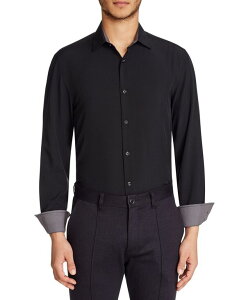 �R���X�g���N�g �����Y �g�b�v�X �V���c ConStruct Men'slim-Fit Solid Performance Stretch Cooling Comfort Dresshirt Black �u���b�N
