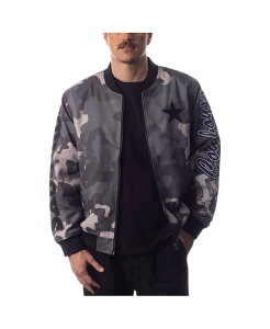 �U���C���h�R���N�e�B�u �����Y �A�E�^�[ �W���P�b�g�E�u���]�� The Wild Collective Men's and Women's Gray Distressedallas Cowboys Camo Bomber Jacket Gray �O���[