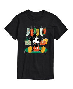 �G�A�E�F�[�u�X �����Y �g�b�v�X T�V���c ���� �O���t�B�b�N AIRWAVES Men's Disney Mickey Stockingshort-Sleeve Graphic T-Shirt Black �u���b�N