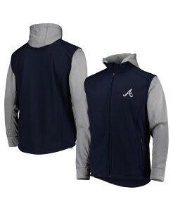 �_���u���b�N �����Y �A�E�^�[ �W���P�b�g�E�u���]�� Dunbrooke Men's Navy Heather Gray Atlanta Braves Alpha Full-Zip Jacket Navy Heather Gray �O���[