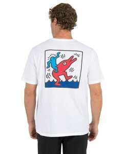 �n�[���[ �����Y �g�b�v�X T�V���c ���� Hurley Men's Dolphin Ride Short-Sleeve T-Shirt White �z���C�g