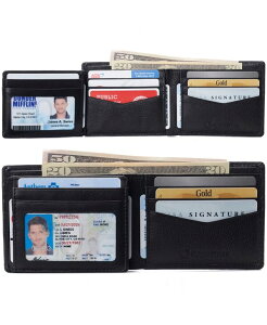 �A���p�C���X�C�X �����Y �A�N�Z�T���[ ���z ���U�[ Alpine Swiss Men's Wallet for Men RFID Protected Leather Wallet Spencer Bifoldivided Bill Section Gift Box 2 ID Windows 14 Card Storage Pockets Black �u���b�N