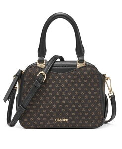 �J���o���N���C�� ���f�B�[�X �o�b�O Calvin Klein Akari Signature Medium Crossbody Handbag Brown Khaki/Black �u���b�N