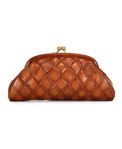 �I�[���h�g�����h ���f�B�[�X �o�b�O �L���e�B���O �~�j OLD TREND Petunia Quilted Mini Beauty Clutchandbag Cognac Brown �u���E��