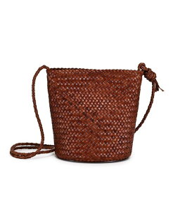 �I�[���h�g�����h ���f�B�[�X �o�b�O �~�j OLD TREND Reed Mini Woven Bucket Crossbody Bag Chestnut Brown �u���E��