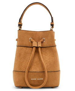 �A���N���C�� ���f�B�[�X �o�b�O �~�j �X�G�[�h Anne Klein Textu red Faux Suede Mini Bucket Handbag Brown �u���E��