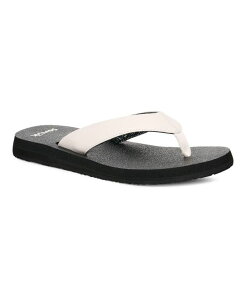 �T�k�[�N ���f�B�[�X �V���[�Y �T���_�� Sanuk Women's Yoga Mat II - Sandals White / black �z���C�g