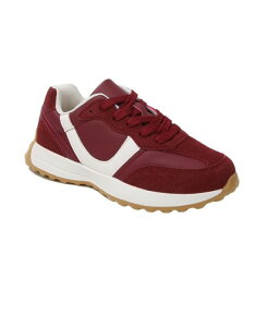 �o�[�l�X ���f�B�[�X �V���[�Y �X�j�[�J�[ ���[�X BERNESS Women's Beyonce Retro Lace-Up Sneakers Burgundy �o�[�K���f�B