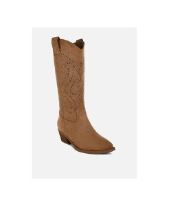 ���O�A���h�R�[ ���f�B�[�X �V���[�Y �u�[�c�E���C���u�[�c Rag & Co Rag and CO Womens Lariat Studs Embellished Cowboy Boots Beige/khaki �J�[�L
