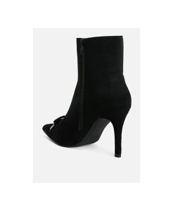 ���O�A���h�R�[ ���f�B�[�X �V���[�Y �u�[�c�E���C���u�[�c �A���N�� Rag & Co Rag and Co Womens Dapers Bow Detail Ankle Boots Black microfiber �u���b�N