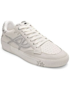 �A�b�V�� ���f�B�[�X �V���[�Y �X�j�[�J�[ ���[�X ASH Women's Moonlight Studs Lace-Up Sneakers Beige-White/Gray �z���C�g