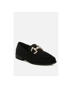 ���O�A���h�R�[ ���f�B�[�X �V���[�Y �p���v�X ���[�t�@�[ Rag & Co Maestro Diamantembellished Horsebit Loafers Black �u���b�N