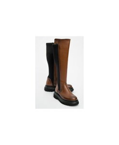 �v�����[�O�V���[�Y ���f�B�[�X �u�[�c�E���C���u�[�c Prologue Shoeshadow Knee High Boot (Women) Cognac faux leather