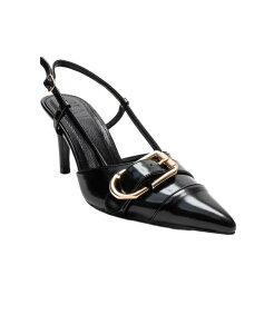 �v�����[�O�V���[�Y ���f�B�[�X �p���v�X Prologue Shoes Women's Noen Buckle Pointed Toe Stiletto Pump Black �u���b�N
