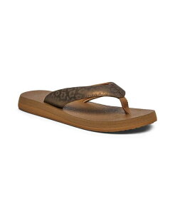 �T�k�[�N ���f�B�[�X �V���[�Y �T���_�� ���U�[ Sanuk Women Yoga Mat II Leather Sandals Bronze leopard �A�j�}��