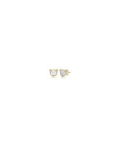 �W�W�K�[�� ���f�B�[�X �A�N�Z�T���[ �s�A�X�E�C�������O GiGiGirl Plated Mother Of Pearl & Clear Cubic Zirconia Bear Stud Earrings For Kids Gold �S�[���h