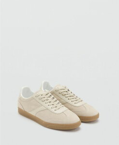 �}���S ���f�B�[�X �V���[�Y �X�j�[�J�[ ���U�[ MANGO Women's Leather Mixed Sneakersand �T���h