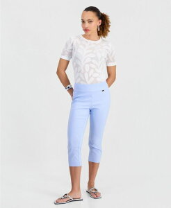 �A�C.�G�k.�V�[ �C���^�[�i�V���i�� �R���Z�v�g ���f�B�[�X �{�g���X �J�W���A���p���c �v�` �L���b�v I.N.C. International Concepts Petite Tummy-Control Pull-On Capri Pants Pale French Blu
