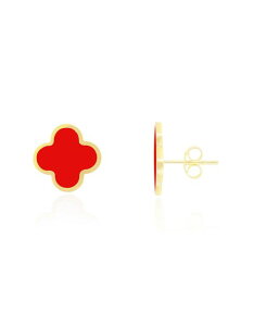 �U�E���u���[ ���f�B�[�X �A�N�Z�T���[ �s�A�X�E�C�������O The Lovery Coral Clover Stud Earrings Coral �R�[����