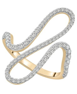 ���b�v�h ���f�B�[�X �A�N�Z�T���[ �����O Wrappediamond Wave Ring (1/2 ct.w.) in 10K Yellow Gold �C�G���[