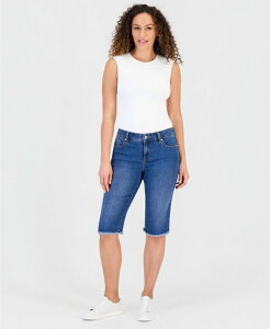�X�^�C���A���h�R�[ ���f�B�[�X �{�g���X �n�[�t�p���c�E�V���[�c �v�` �W�[���Y Style & Co Petite Mid-Rise Raw-Hem Skimmer Jeans Thend Wash