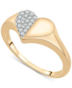 ���b�v�h ���f�B�[�X �A�N�Z�T���[ �����O Wrappediamond Half Heart Clustering (1/10 ct.w.) in 14k Yellow Gold �C�G���[