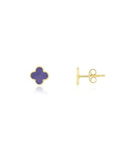 �U�E���u���[ ���f�B�[�X �A�N�Z�T���[ �s�A�X�E�C�������O �~�j The Lovery Mini Amethyst Clover Stud Earrings Amethyst