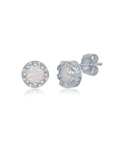 �J���r�A���g���W���[�Y ���f�B�[�X �A�N�Z�T���[ �s�A�X�E�C�������O Caribbean Treasuresterling Prong Synthetic Opal Earrings White �z���C�g