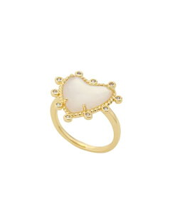 �A�����g�D�� ���f�B�[�X �A�N�Z�T���[ �����O Unwritten Imitation Mother of Pearl and Cubic Zirconia Gold-Tone Plated Heart Statement Rin gold �S�[���h