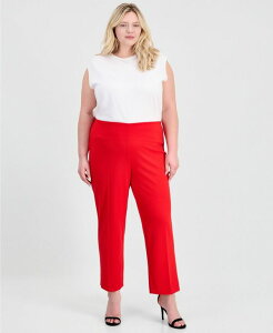 �A���N���C�� ���f�B�[�X �{�g���X �J�W���A���p���c �v���X�T�C�Y �A���N�� Anne Klein Plusize Hollywood Slim-Fit Ankle Pants Begonia Red ���b�h