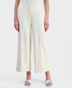 �A���N���C�� ���f�B�[�X �{�g���X �J�W���A���p���c ���C�h���b�O Anne Klein Women's High Rise Wide Leg Pull-On Pants White Dove �z���C�g