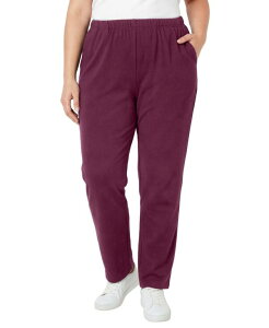 �E�[�}�� �E�B�Y�C�� ���f�B�[�X �{�g���X �J�W���A���p���c �j�b�g Woman Within Women's Within 7-Day Knit Straight-Leg Pull-On Pants Deep claret
