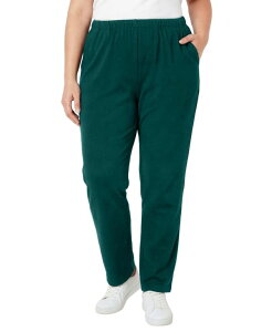 �E�[�}�� �E�B�Y�C�� ���f�B�[�X �{�g���X �J�W���A���p���c �j�b�g Woman Within Women's Within 7-Day Knit Straight-Leg Pull-On Pants Emerald green �O���[��