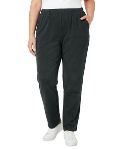 �E�[�}�� �E�B�Y�C�� ���f�B�[�X �{�g���X �J�W���A���p���c �j�b�g Woman Within Women's Within 7-Day Knit Straight-Leg Pull-On Pants Heather charcoal �`���R�[��