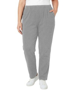 �E�[�}�� �E�B�Y�C�� ���f�B�[�X �{�g���X �J�W���A���p���c �j�b�g Woman Within Women's Within 7-Day Knit Straight-Leg Pull-On Pants Medium heather grey �O���[