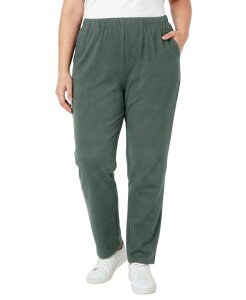�E�[�}�� �E�B�Y�C�� ���f�B�[�X �{�g���X �J�W���A���p���c �j�b�g Woman Within Women's Within 7-Day Knit Straight-Leg Pull-On Pants Pine