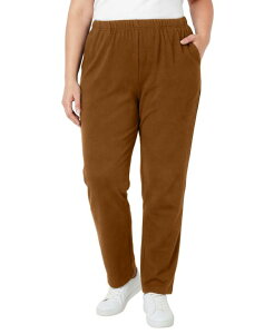 �E�[�}�� �E�B�Y�C�� ���f�B�[�X �{�g���X �J�W���A���p���c �j�b�g Woman Within Women's Within 7-Day Knit Straight-Leg Pull-On Pants Toffee