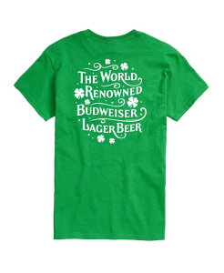 �G�A�E�F�[�u�X �����Y �g�b�v�X T�V���c ���� �O���t�B�b�N AIRWAVES Men's Budweiser World Renowned Bud Short-Sleeve Graphic T-Shirt Green �O���[��