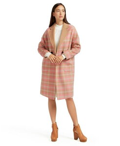 �x���A���h�u���[�� ���f�B�[�X �A�E�^�[ �W���P�b�g�E�u���]�� �E�[�� �R�[�g Belle & Bloom Women's Publisher Double Breasted Wool Blend Coat Iced vovo check �`�F�b�N