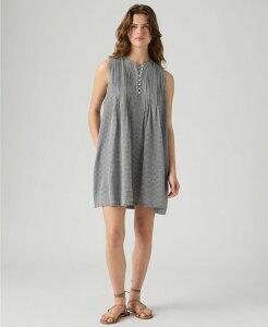 ���[�o�C�X ���f�B�[�X �g�b�v�X �����s�[�X �m�[�X���[�u Levi's Women'sleeveless Marianne Dress Patricia Check Anthracite Night Seersucker Da08oe �`�F�b�N