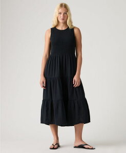 ���[�o�C�X ���f�B�[�X �g�b�v�X �����s�[�X �e�B�A�[�h �V���[�����O Levi's Women's Cely Smocked Tieredress Anthracite Night