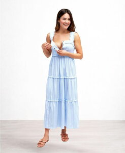 �m�� ���f�B�[�X �g�b�v�X �����s�[�X �}�L�V NOMaternity Emmaternity and Nursing Maxi Dress Navy stripe �l�C�r�[