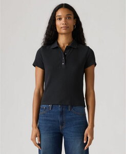 ���[�o�C�X ���f�B�[�X �g�b�v�X �|���V���c ���u ���� Levi's Women'short-Sleeve Rory Ribbed Polo Shirt Anthracite Night