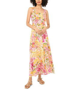���B���X�J���[�g ���f�B�[�X �g�b�v�X �����s�[�X �V���[�����O �}�L�V Vince Camuto Women'smocked Back Square Neck Maxi Dress Plush Pink �s���N