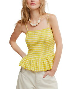 �t���[�s�[�v�� ���f�B�[�X �g�b�v�X �^���N�g�b�v Free People Women'sundance Square Neck Tank Top Dandelion