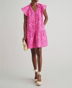 �A���^�b�N�C�b�g ���f�B�[�X �g�b�v�X �����s�[�X �R�b�g�� UNTUCKit Women's Cotton Gauze Flutter Sleeve Arya Dress Pink �s���N