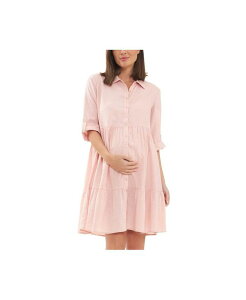 ���C�v�}�^�j�e�B ���f�B�[�X �g�b�v�X �����s�[�X �V���c ���l�� Ripe Maternity Adel Button Through Linen Shirt Dressoft Soft pink �s���N