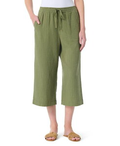 �O�����A�o���f�[�r���g ���f�B�[�X �{�g���X �J�W���A���p���c Gloria Vanderbilt Women's Gauze High-Rise Wide-Leg Pants Rustic Olive �I���[�u
