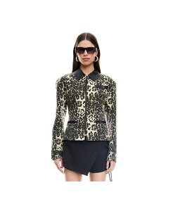 ���C�I�l�X ���f�B�[�X �A�E�^�[ �W���P�b�g�E�u���]�� Lioness Women'soho Spread Collar Jacket Leopard �A�j�}��